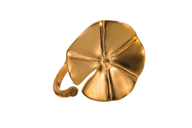 Anillo Nenúfar Grande Oro - ELENA LÓPEZ JOYERÍA