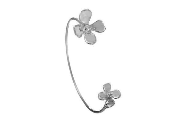 PULSERA ARO DOS HORTENSIAS PLATA PARA MUJER -ELENA LÓPEZ JOYERÍA