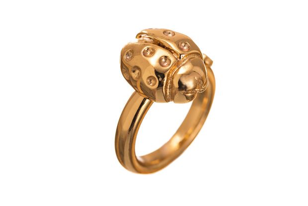 Anillo Catarina Grande Oro - ELENA LÓPEZ JOYERÍA