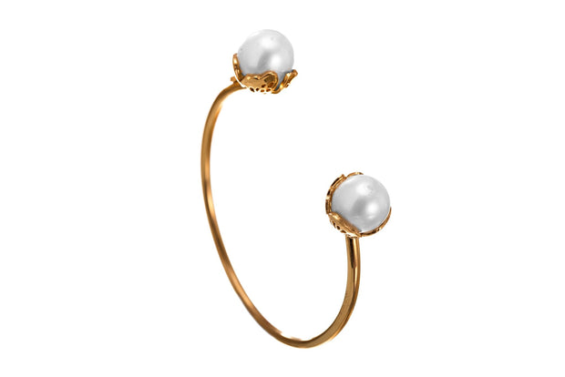 PULSERA ARO MONARCA PERLAS ORO PARA MUJER -ELENA LÓPEZ JOYERÍA