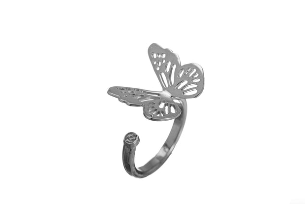 ANILLO MONARCA CHICO PLATA PARA MUJER -ELENA LÓPEZ JOYERÍA