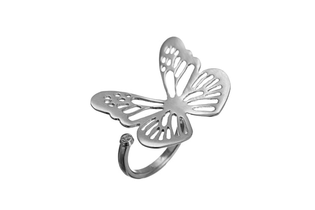 ANILLO MONARCA MEDIANO PLATA PARA MUJER -ELENA LÓPEZ JOYERÍA