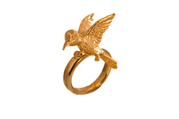 Anillo Colibrí Oro - ELENA LÓPEZ JOYERÍA