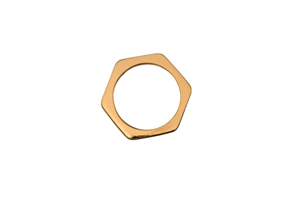 Anillo Hexágono Oro - ELENA LÓPEZ JOYERÍA