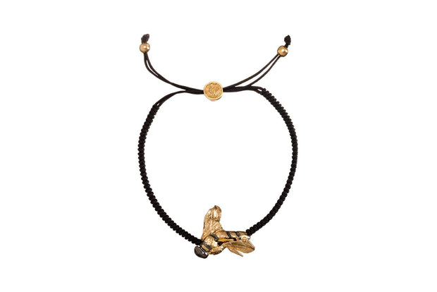 Pulsera de Abeja Tejida Oro - ELENA LÓPEZ JOYERÍA