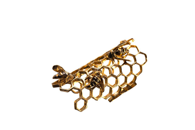 Anillo Colmena con Abejas Oro - ELENA LÓPEZ JOYERÍA