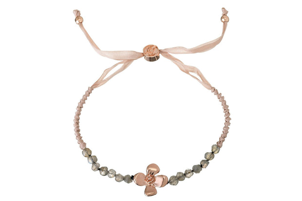 PULSERA HORT LABRADORITA ORO ROSA PARA MUJER -ELENA LÓPEZ JOYERÍA