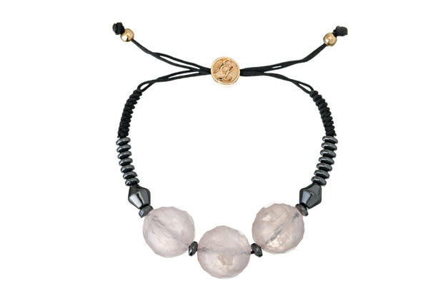 Pulsera 3 Cuarzos con Hematita Oro - ELENA LÓPEZ JOYERÍA