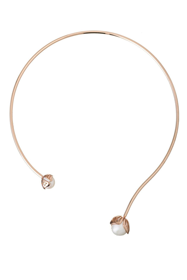 GARGANTILLA ARO PERLA/PERLA ORO ROSA PARA MUJER -ELENA LÓPEZ JOYERÍA