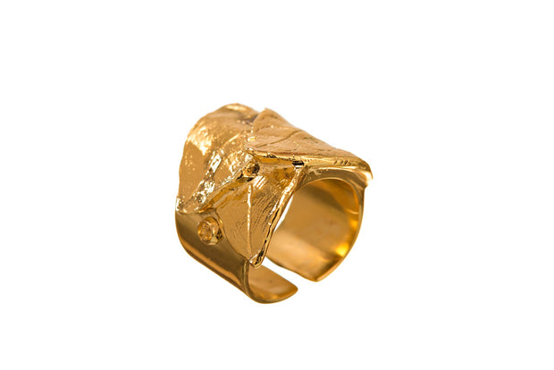 Anillo Tres Hojas Oro - ELENA LÓPEZ JOYERÍA