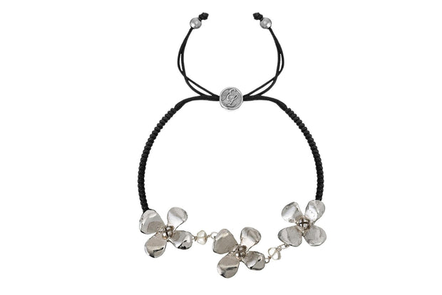 PULSERA 3 HORTENSIAS PLATA PARA MUJER -ELENA LÓPEZ JOYERÍA