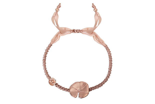 Pulsera Nenufar con Listón Oro Rosa - ELENA LÓPEZ JOYERÍA