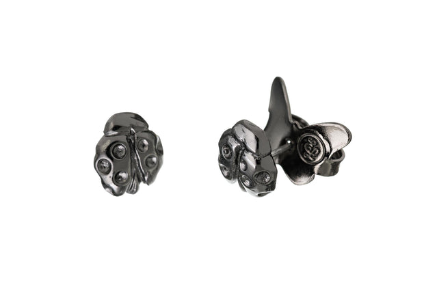 Arete Catarina para Niña de Rodio Negro - ELENA LÓPEZ JOYERÍA