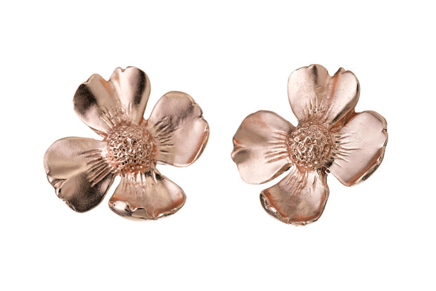 Arete Flor Jazmín Oro Rosa - ELENA LÓPEZ JOYERÍA