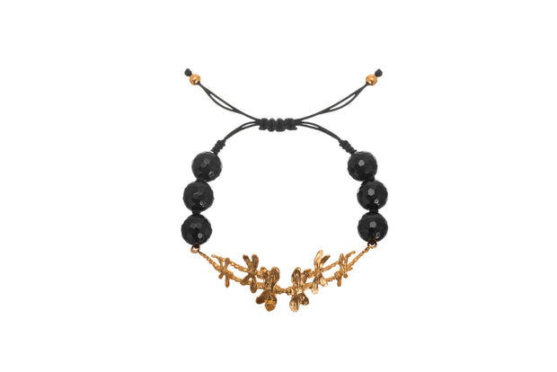 Pulsera Enjambre Libélula y Ónix Oro - ELENA LÓPEZ JOYERÍA