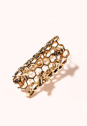 Anillo Colmena con Abejas Rodio Blanco 1 - ELENA LÓPEZ JOYERÍA